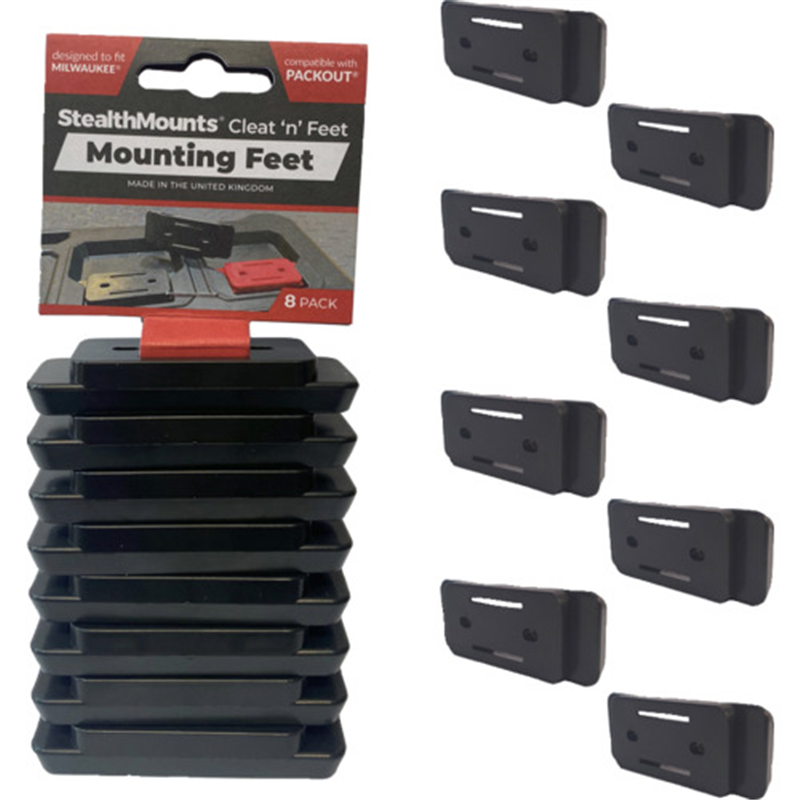 ステルスマウント クレートンフィートマウンティングフィート(8個入り)ブラック 1セット（ご注文単位1セット）【直送品】