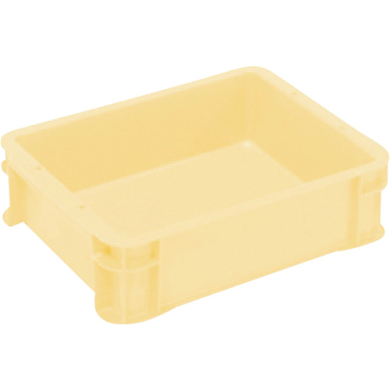 ヒシ S型コンテナ パステルイエロー 有効内寸312×237×83mm 1個（ご注文単位1個）【直送品】