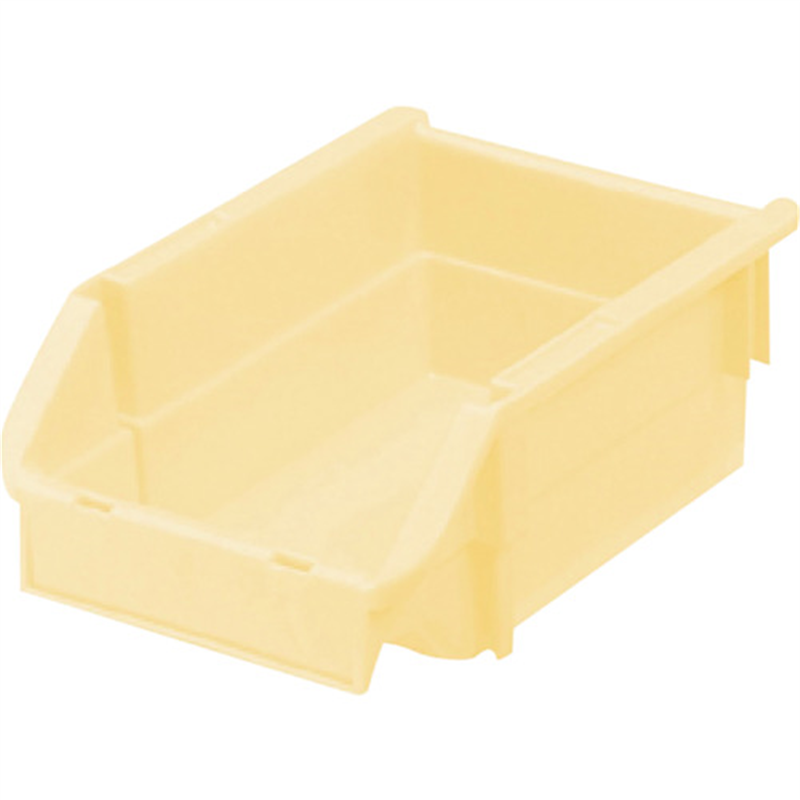 ヒシ T型コンテナ(ネスティングタイプ) パステルイエロー W132×D200×H90 1個（ご注文単位1個）【直送品】