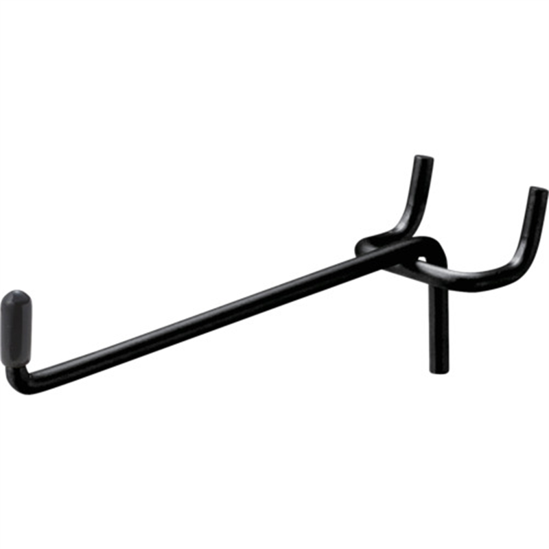 光 パンチングボード用パーツ ブラック フックT 中 キャップ黒2P 1パック（ご注文単位1パック）【直送品】