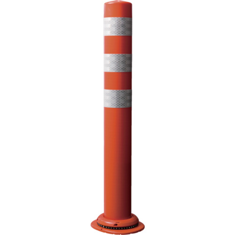 積水 車線分離標 ポールコーンCITY R 接着用スチールスペーサータイプ PCCTR-80RW-SN 赤 1本（ご注文単位1本）【直送品】