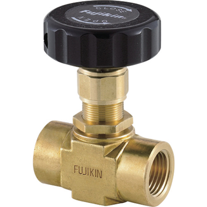 Fujikin 黄銅製ニードルバルブ 4.9MPa PDS-15 1個（ご注文単位1個）【直送品】