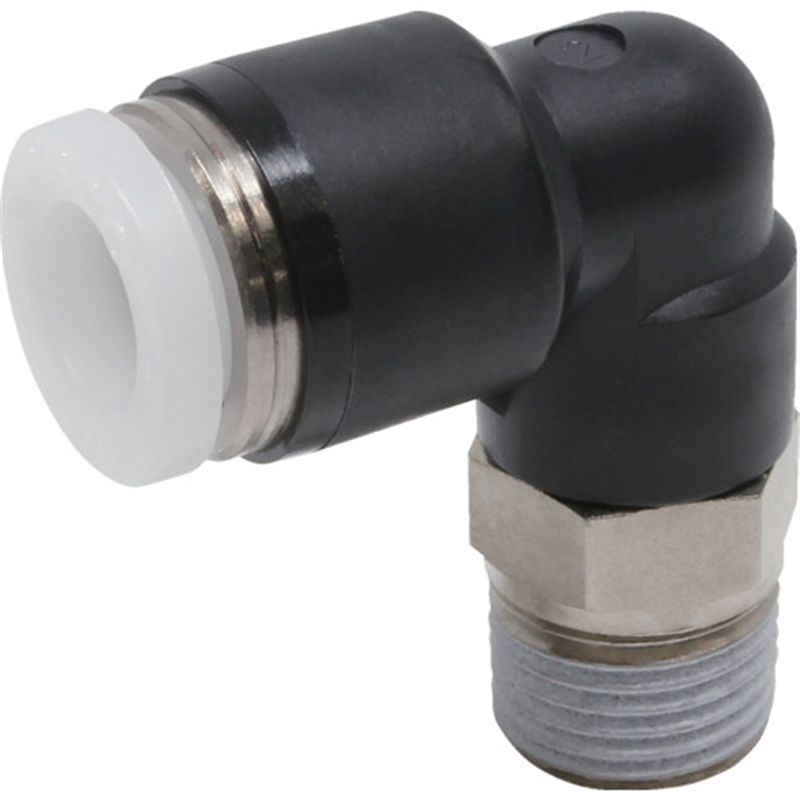 PISCO チューブフィッティング エルボ 適合外径1/4インチ 接続口径R1/8 1個（ご注文単位1個）【直送品】