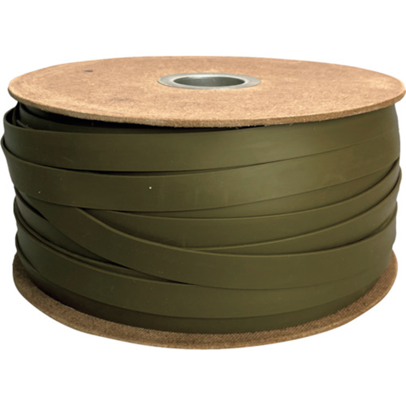 ユタカメイク ゴム 平ゴムドラム巻 押出成形タイプ 20mm×100m ODグリーン 1巻（ご注文単位1巻）【直送品】