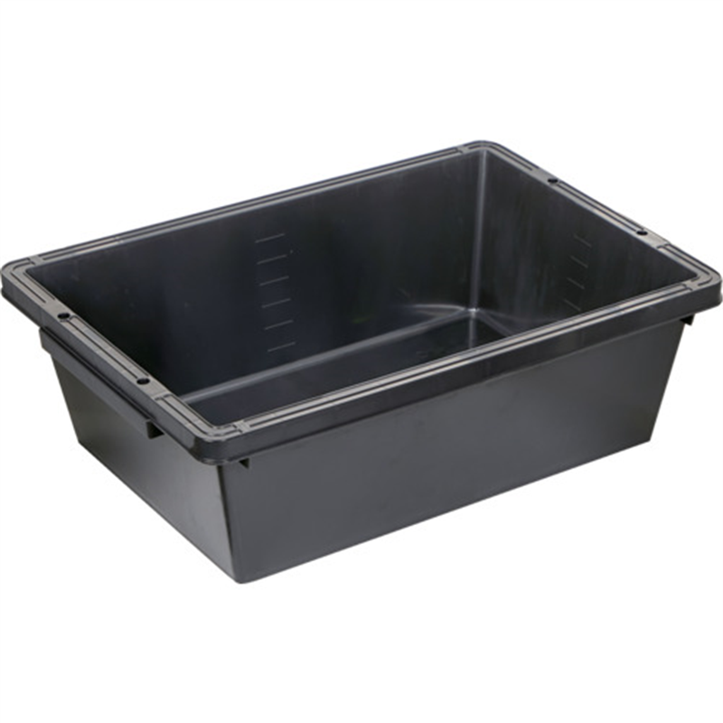 TRUSCO トラ舟75Lブラック(角型・再生原料使用) 1個（ご注文単位1個）【直送品】
