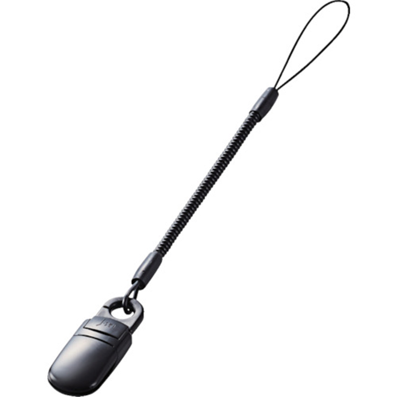 ELECOM スマートフォン用クリップストラップ 30cm ブラック 1個（ご注文単位1個）【直送品】