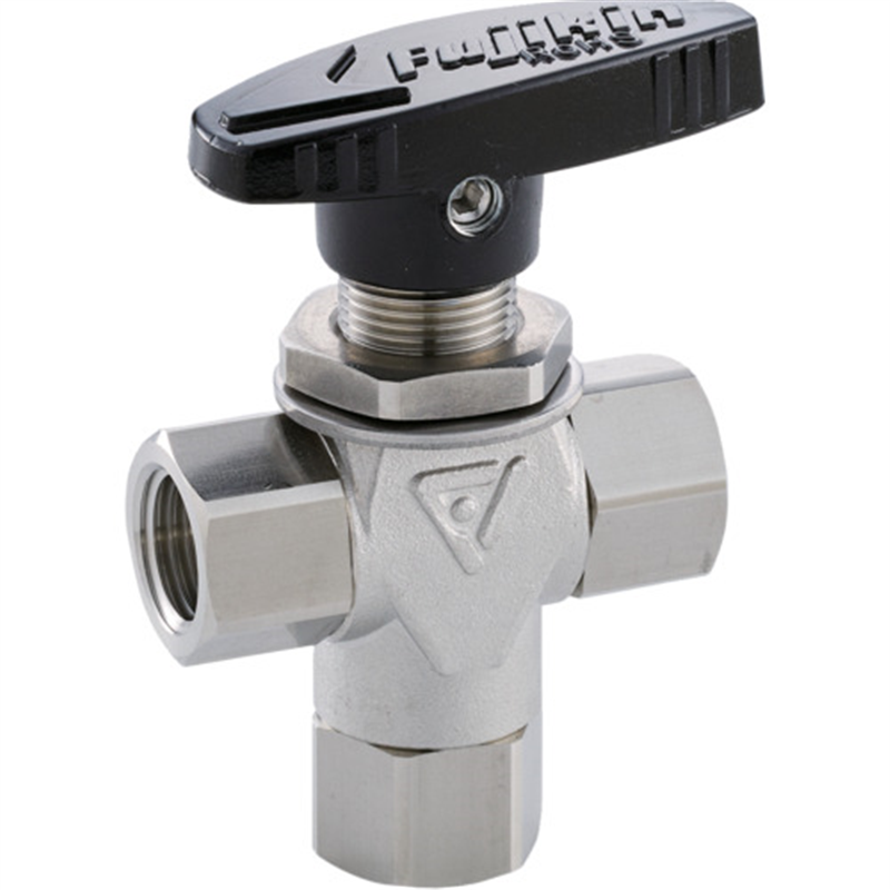 Fujikin ステンレス鋼製 パネルマウント式3方ボールバルブ 4.9MPa PUBVT-15 1個（ご注文単位1個）【直送品】