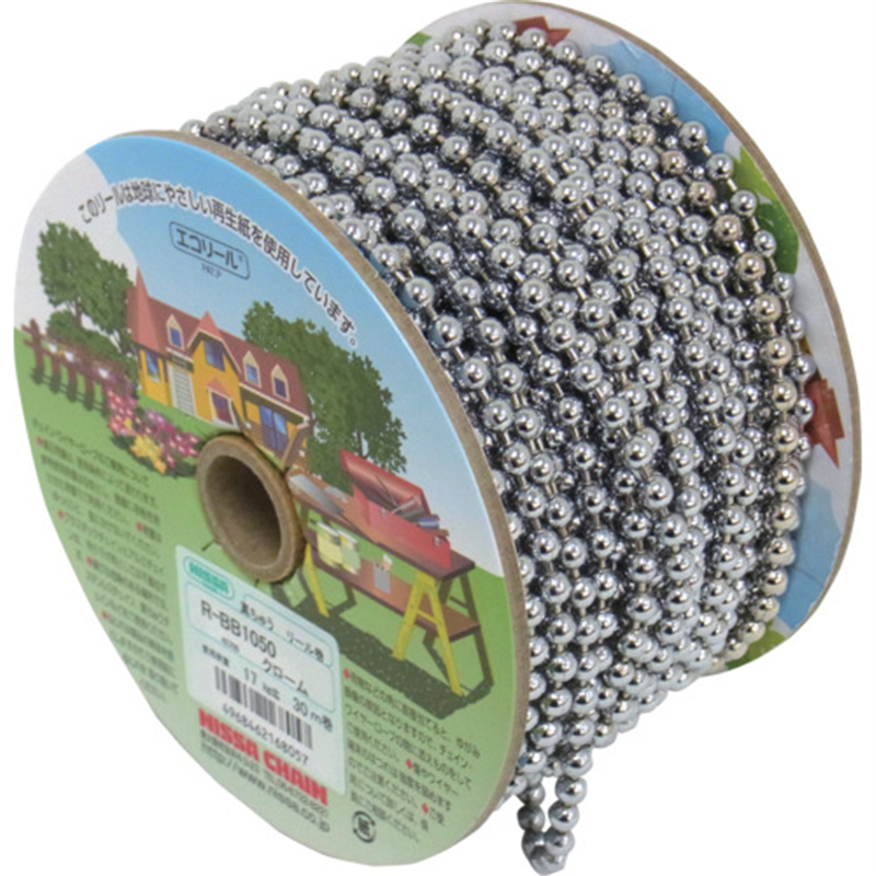 ニッサチェイン クロームキボール 30m巻 1巻（ご注文単位1巻）【直送品】