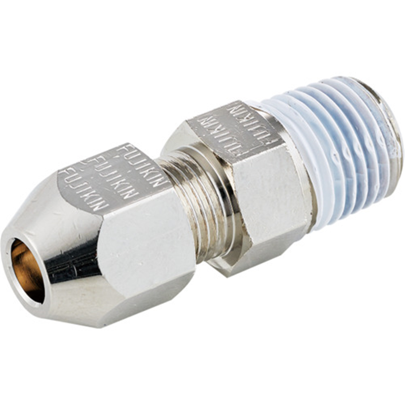 Fujikin 黄銅製リングジョイント ハーフユニオンRH-6MM×R1/8 1個（ご注文単位1個）【直送品】