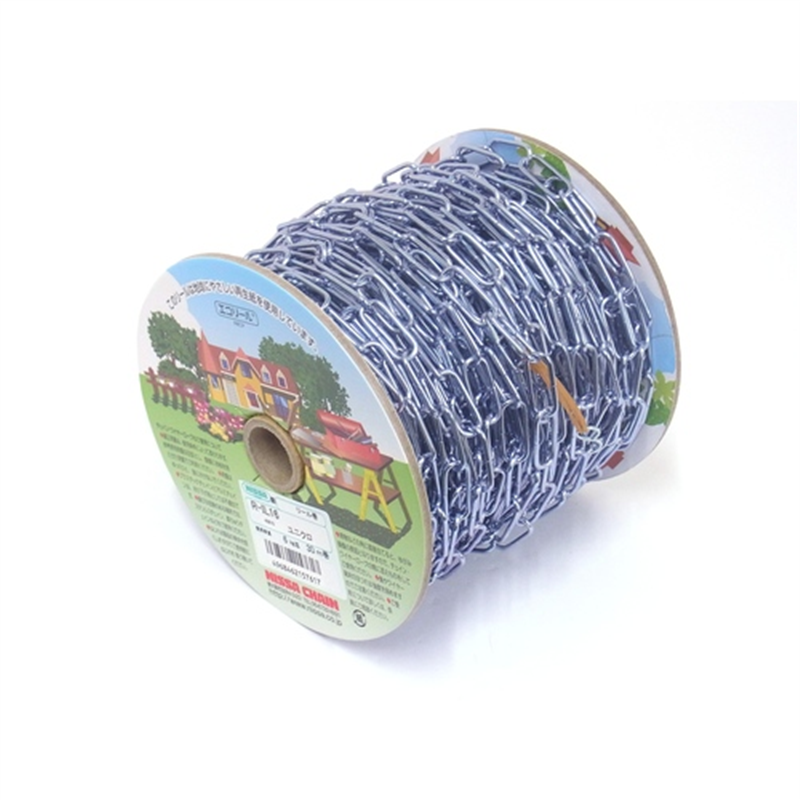 ニッサチェイン ユニクロ鉄リンクC 30m巻 1巻（ご注文単位1巻）【直送品】