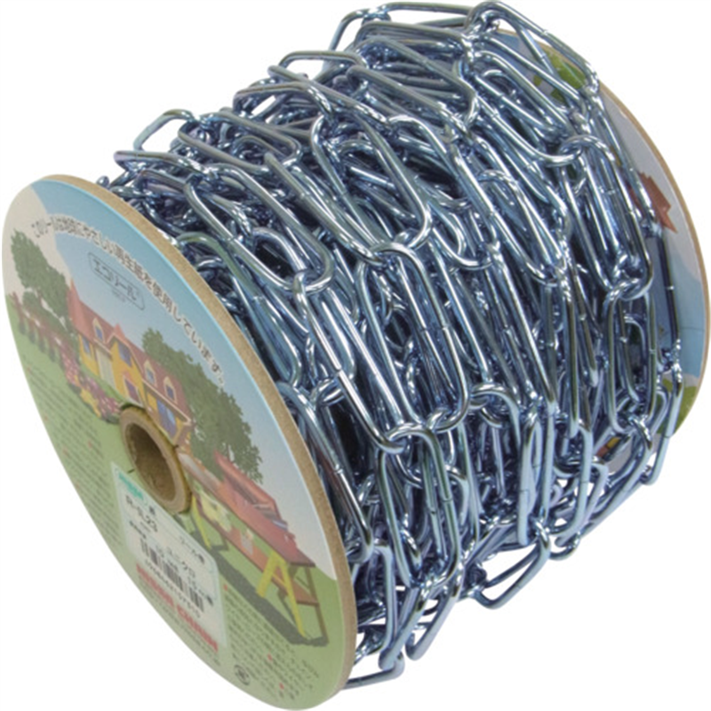 ニッサチェイン ユニクロ鉄リンクC 15m巻 1巻（ご注文単位1巻）【直送品】