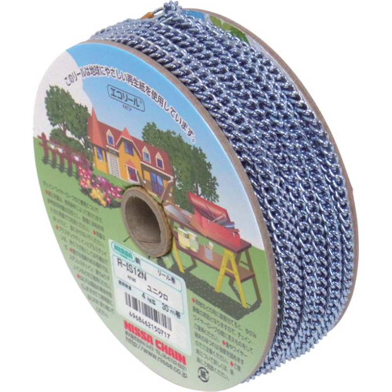 ニッサチェイン ユニクロ鉄Sマンテル 30m巻 1巻（ご注文単位1巻）【直送品】