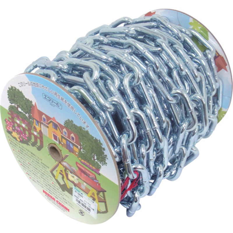 ニッサチェイン ユニクロ鉄ヘビーリンク 15m巻 1巻（ご注文単位1巻）【直送品】