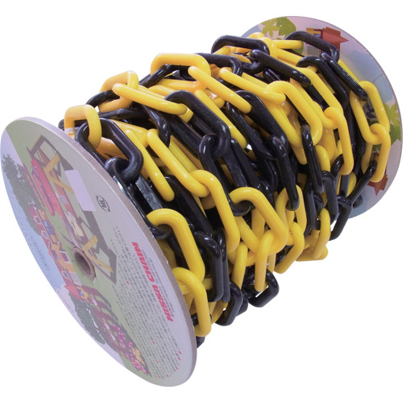 ニッサチェイン プラカラーチェイン 15m巻 黄/黒 1巻（ご注文単位1巻）【直送品】