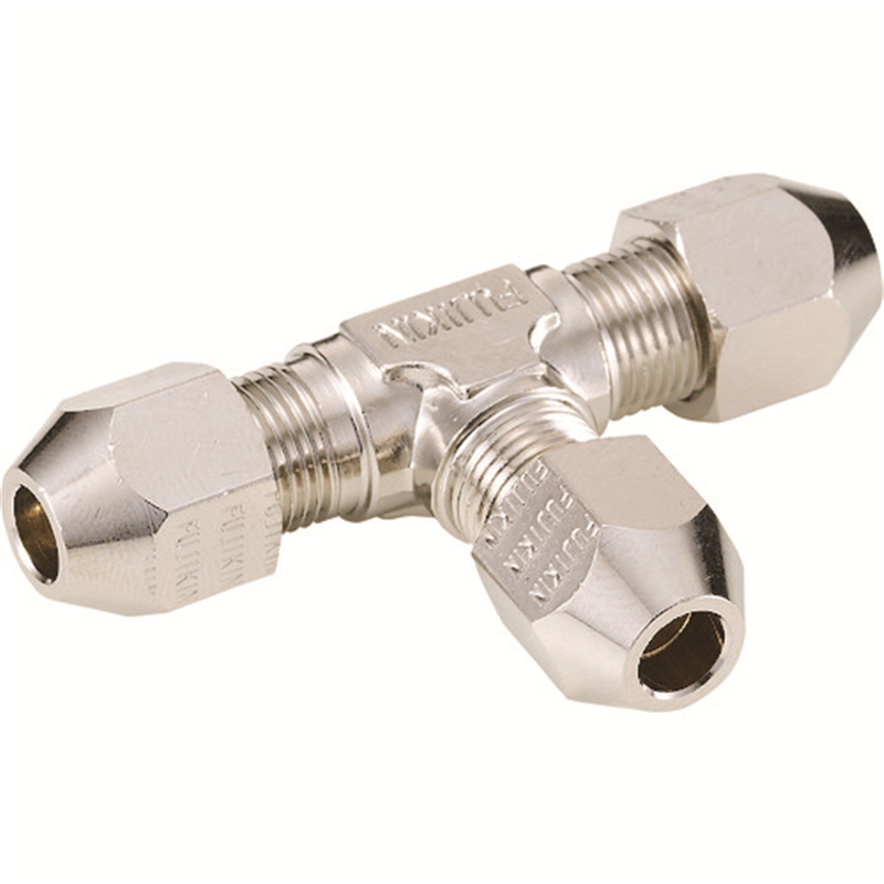 Fujikin 黄銅製リングジョイント ティーユニオン 1個（ご注文単位1個）【直送品】