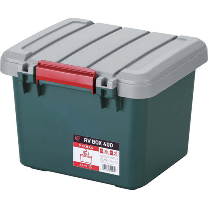 IRIS 299970 RVBOX400 グレー/ダークグリーン 1個（ご注文単位1個）【直送品】