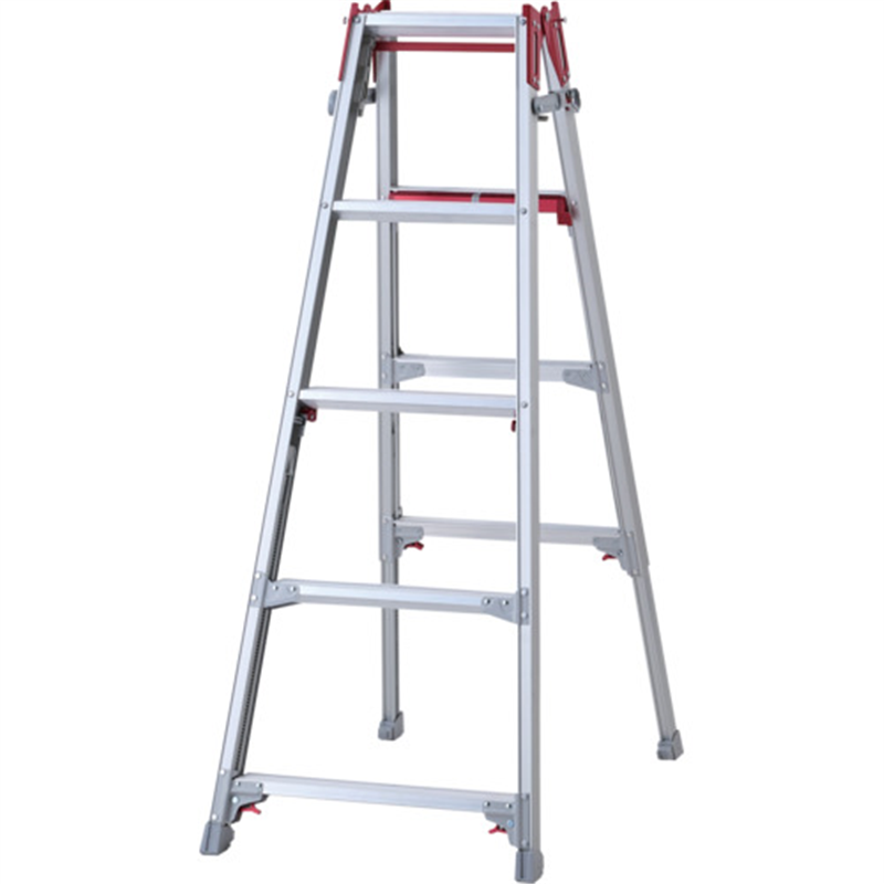ハセガワ 階段用脚部伸縮式アルミはしご兼用脚立 RYRE型 5段(10893) 1台（ご注文単位1台）【直送品】