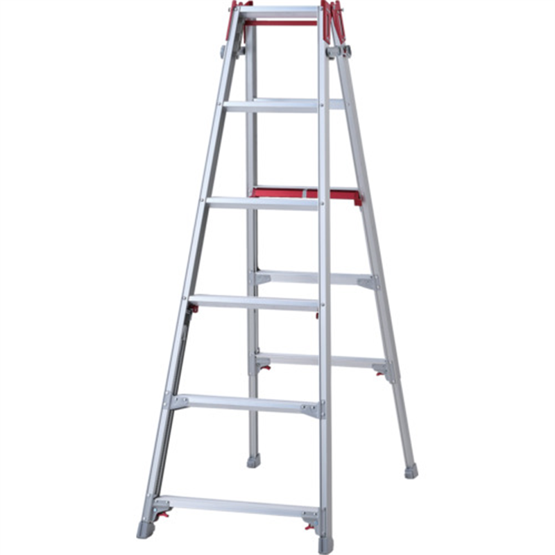 ハセガワ 階段用脚部伸縮式アルミはしご兼用脚立 RYRE型 6段(10894) 1台（ご注文単位1台）【直送品】