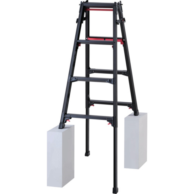 ハセガワ 脚部伸縮式アルミはしご兼用脚立 RYRLB型 4段(10769) 1台（ご注文単位1台）【直送品】