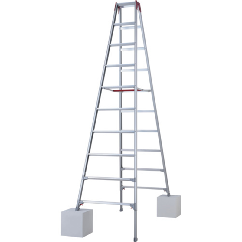 ハセガワ 脚部伸縮式アルミ専用脚立  ワンタッチバー RYZ型 10段(10892) 1台（ご注文単位1台）【直送品】