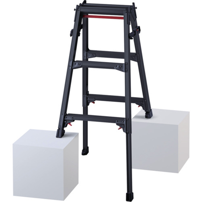 ハセガワ ハシゴ兼用伸縮脚立(ブラックレーベル)RYZB-09a(10908) 1台（ご注文単位1台）【直送品】
