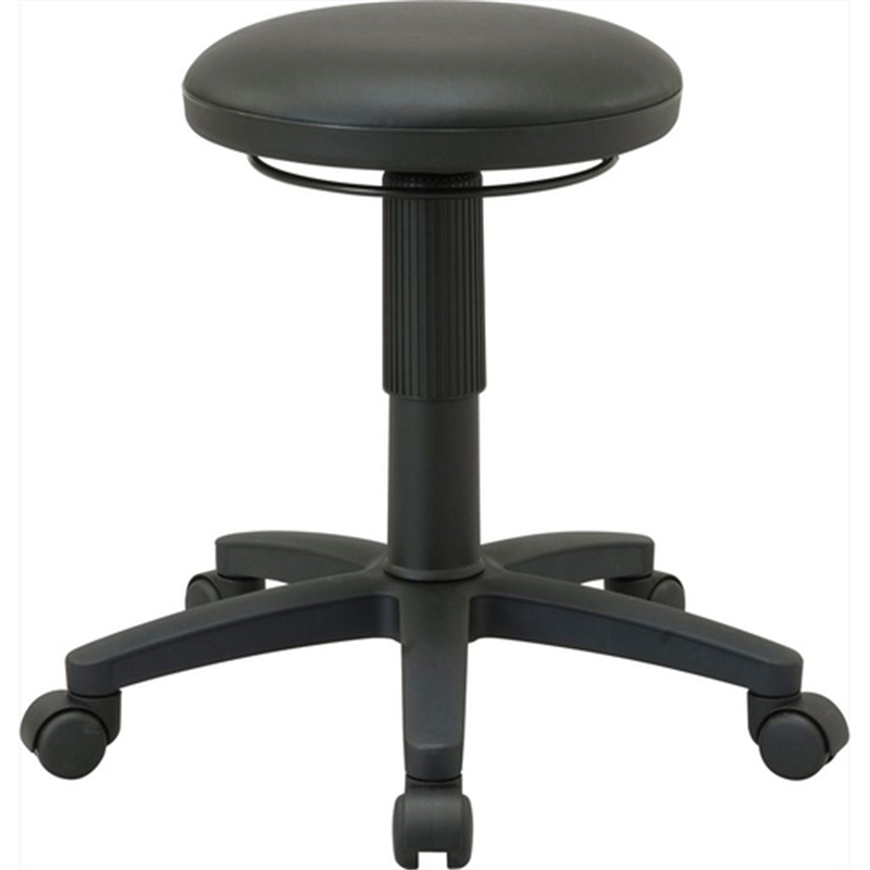 ナカバヤシ ラウンドレバ-チェア/ブラック 1台（ご注文単位1台）【直送品】