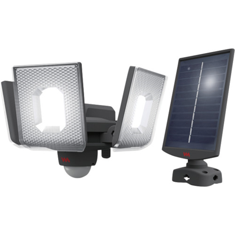 musashi 7.5W×3灯スライド型 LEDソーラーセンサーライト 1台（ご注文単位1台）【直送品】