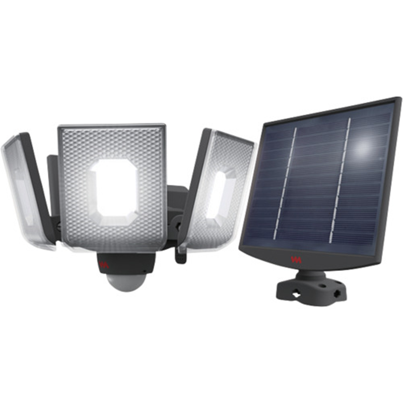 musashi 7.5W×4灯スライド型 LEDソーラーセンサーライト 1台（ご注文単位1台）【直送品】