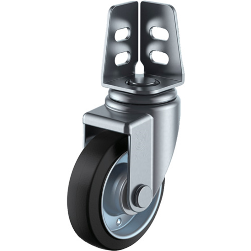 ユーエイ アングル 自在 キャスター ゴム 車輪径100mm  Sタイプ SA型 取付寸法20×21,16 1個（ご注文単位1個）【直送品】