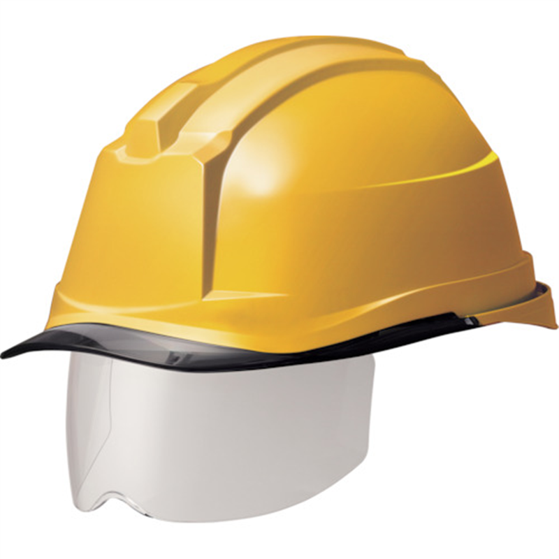 ミドリ安全 ハイスペックモデル(ワイドシールド付) SC-19PCLSRA3アルファ イエロー 1個（ご注文単位1個）【直送品】