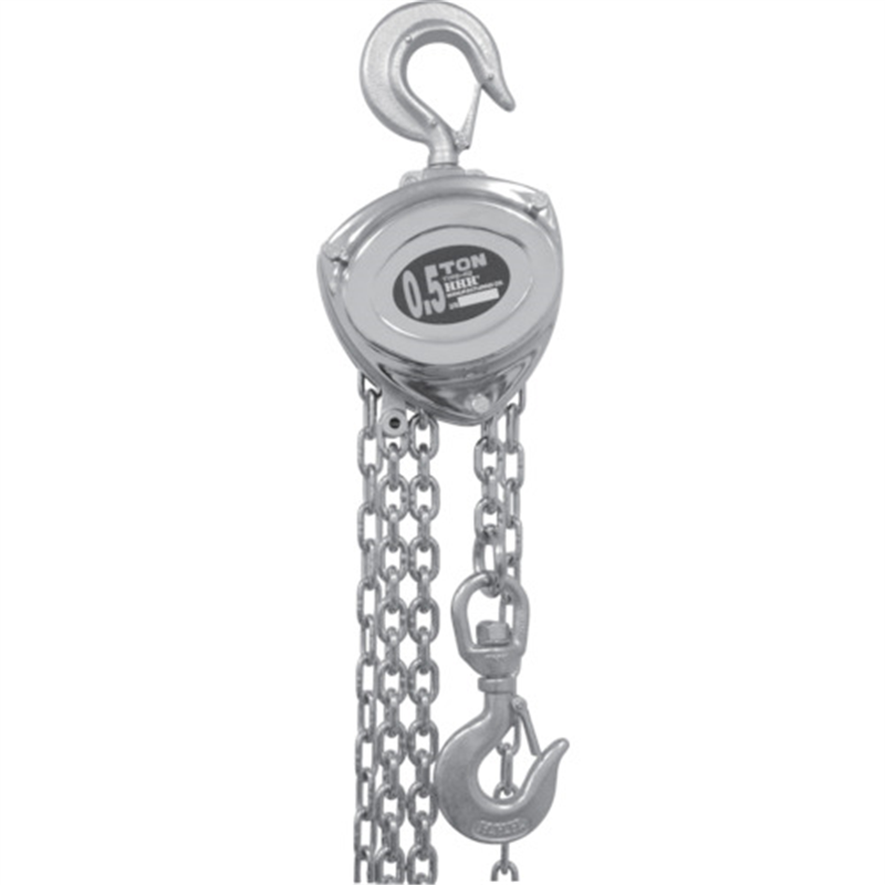 HHH ステンレスチェーン チェーンブロック0.5tX2.5m 1台（ご注文単位1台）【直送品】