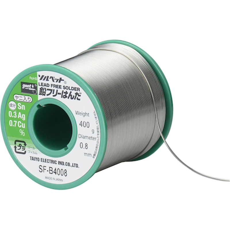 グット 鉛フリーリール巻はんだ400g 1巻(ご注文単位1巻)【直送品】
