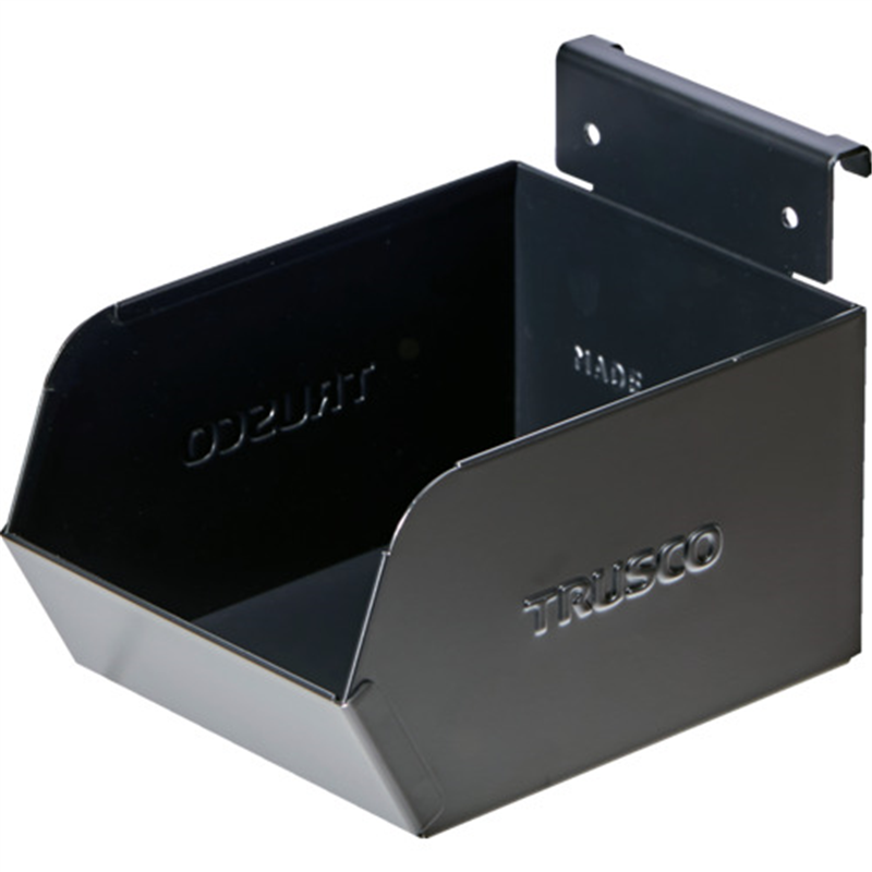 TRUSCO パンチングパネル用スチールコンテナ 小 ブラック 1個（ご注文単位1個）【直送品】