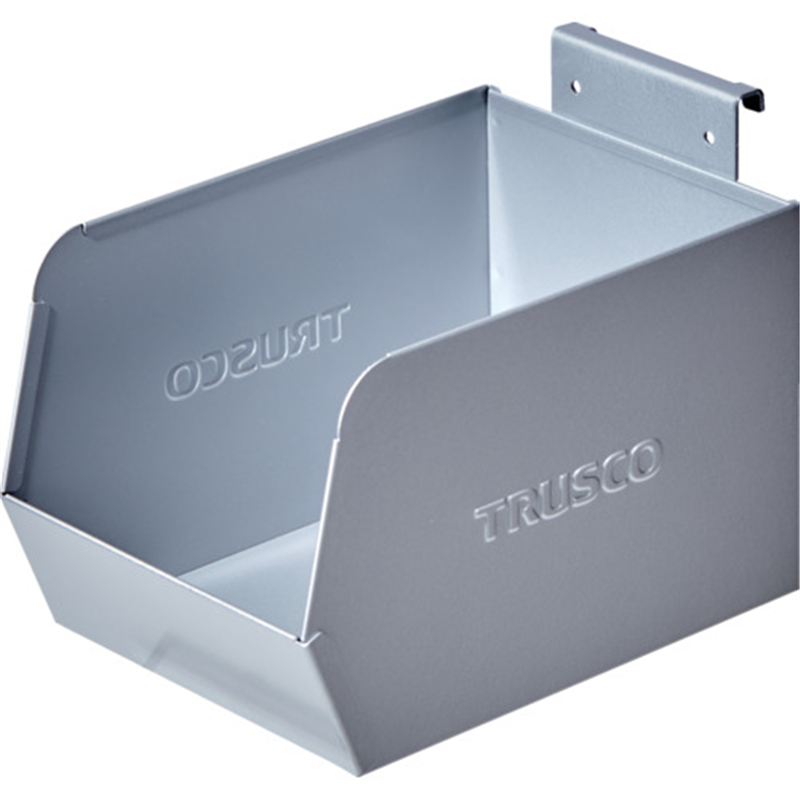 TRUSCO パンチングパネル用スチールコンテナ 大 シルバー 1個（ご注文単位1個）【直送品】
