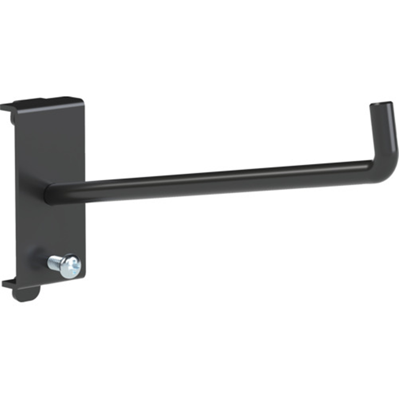 TRUSCO パンチングパネル用工具フック2穴掛け 1本爪ロング 黒 1個（ご注文単位1個）【直送品】