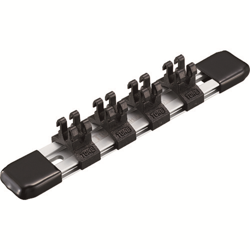 TONE ソケットホルダー(アルミタイプ) クリップ数4個 全長150mm 1個（ご注文単位1個）【直送品】