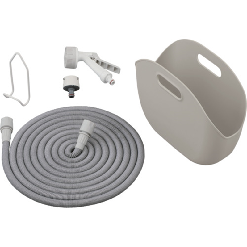 IRIS 201324 伸縮ホースポータブルセット 15m ライトグレー 1セット（ご注文単位1セット）【直送品】