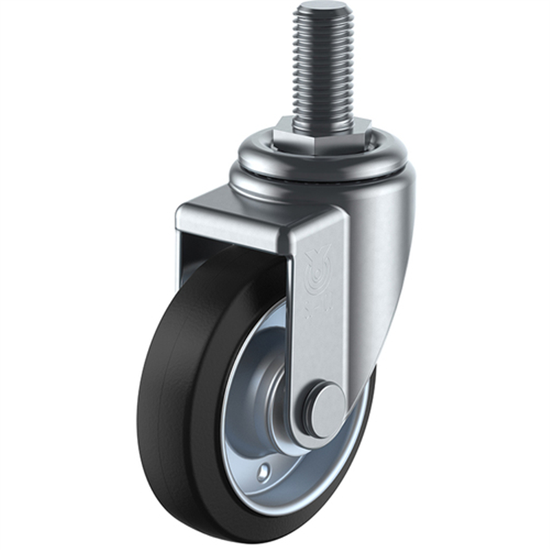 ユーエイ ねじ込み式 自在 キャスター ゴム 車輪径100mm  Jタイプ SJT型 ネジ寸法M16×40ピッチ2 1個（ご注文単位1個）【直送品】
