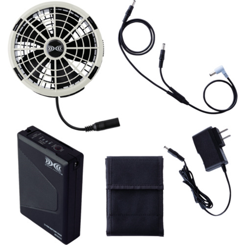 空調服 空調服[[R下]] スターターキット(25V) グレー 1セット（ご注文単位1セット）【直送品】