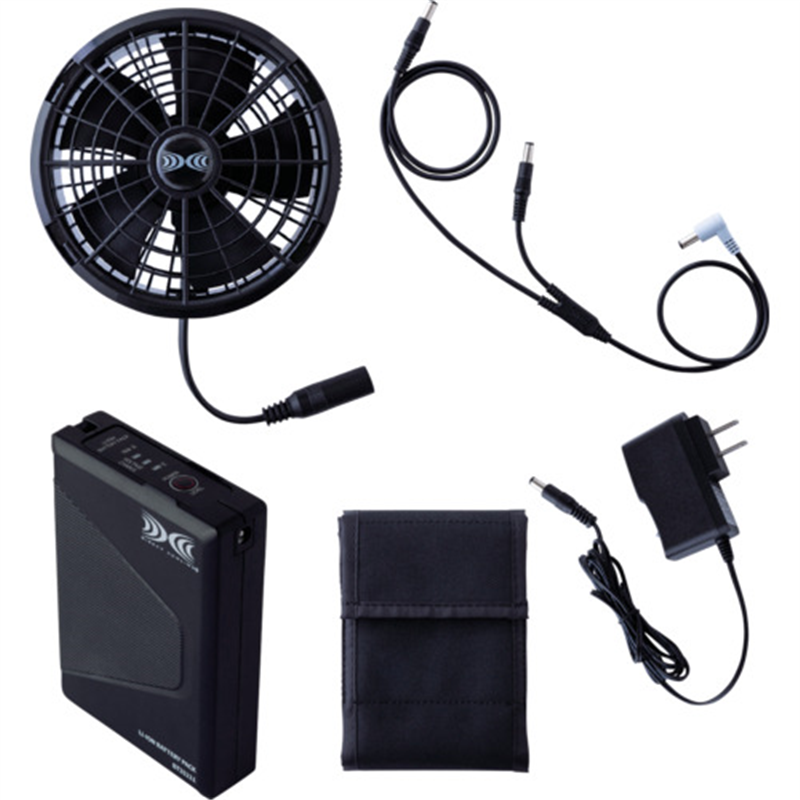 空調服 空調服[[R下]] スターターキット(25V) ブラック 1セット（ご注文単位1セット）【直送品】