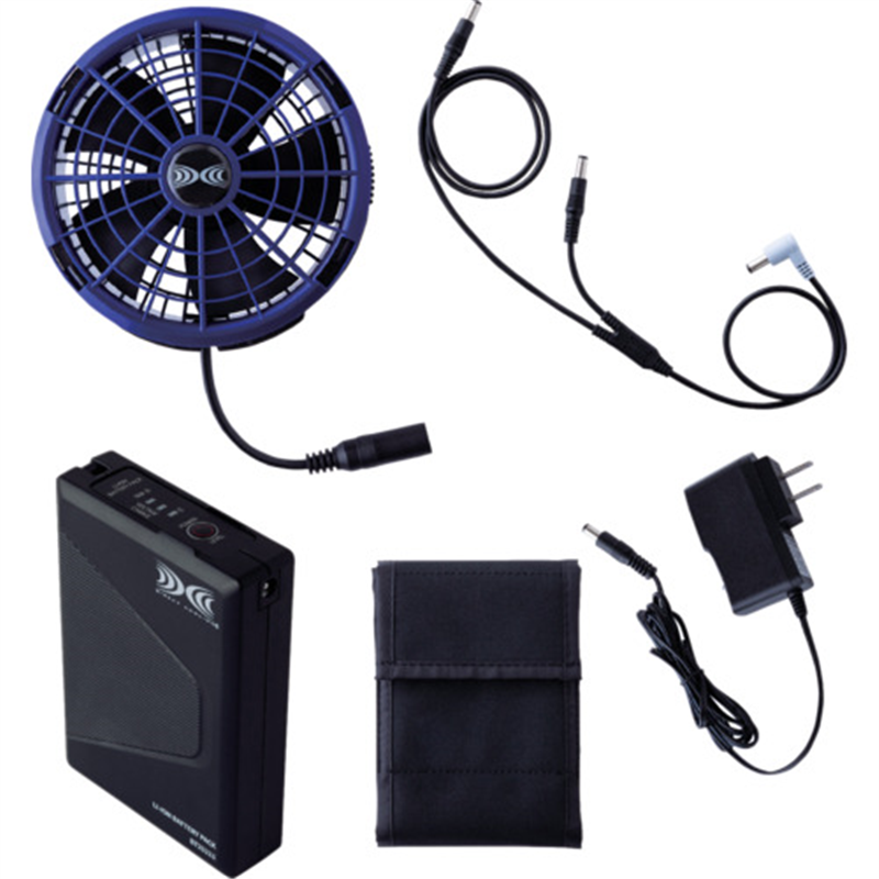 空調服 空調服[[R下]] スターターキット(25V) ブルー 1セット（ご注文単位1セット）【直送品】