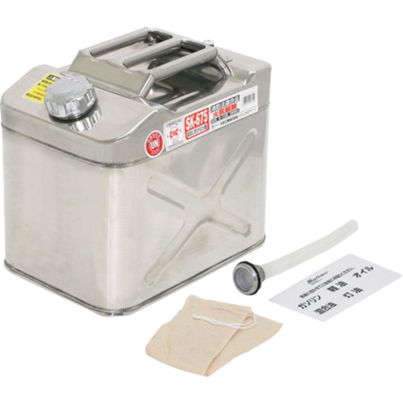 Meltec ガソリン携行缶 ステンレス製 20L 1缶（ご注文単位1缶）【直送品】