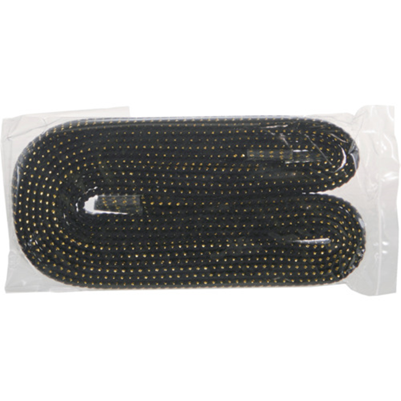 TRUSCO 一発判明カラフル靴ひも 120cm 黒(ゴールドラメ) 1組（ご注文単位1組）【直送品】