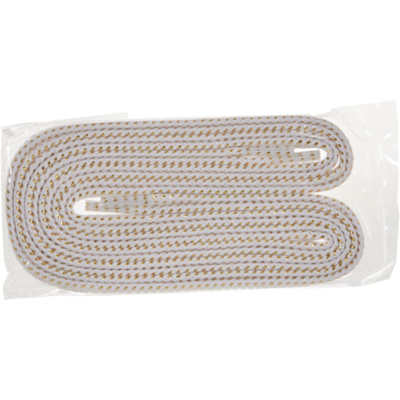 TRUSCO 一発判明カラフル靴ひも 120cm 白(ゴールドラメ) 1組（ご注文単位1組）【直送品】