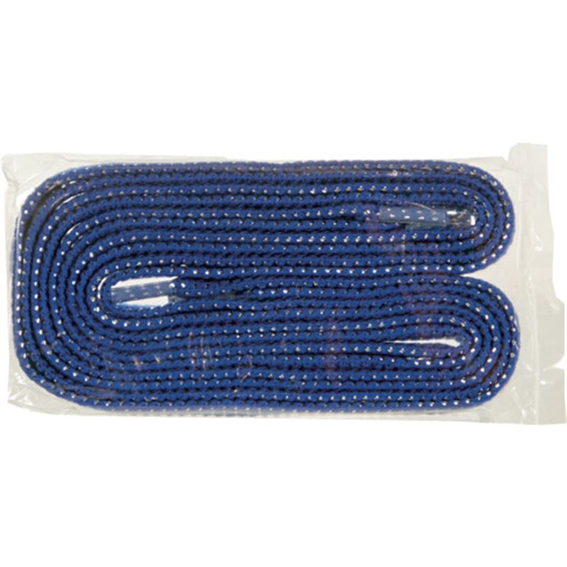 TRUSCO 一発判明カラフル靴ひも 120cm 青(シルバーラメ) 1組（ご注文単位1組）【直送品】