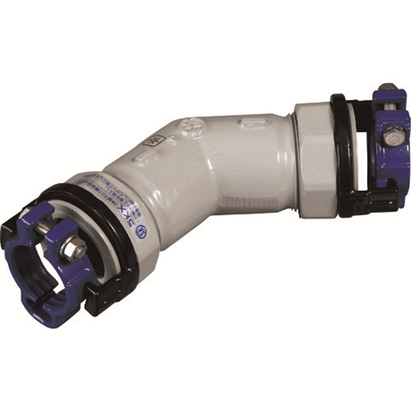 SKカワニシ 塩ビ管用継手 SKX45°エルボV50 1個(ご注文単位1個)【直送品】