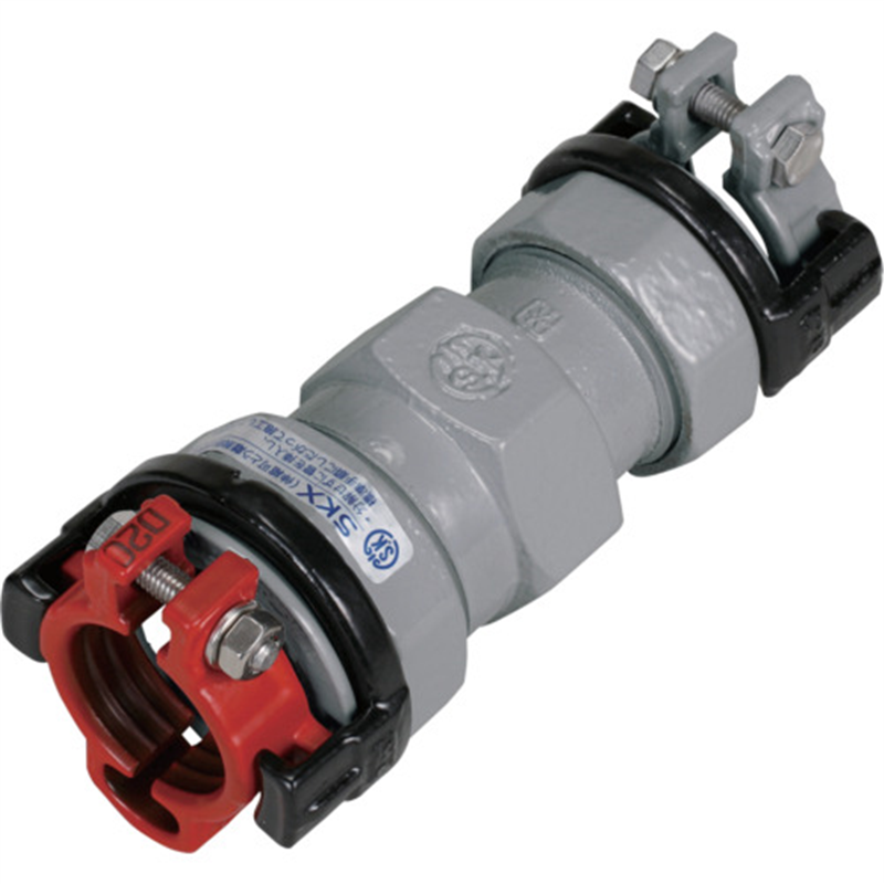 SKカワニシ 内外面被覆鋼管×ポリエチレン管用異種管継手 SKXソケット D40×P40 1個（ご注文単位1個）【直送品】