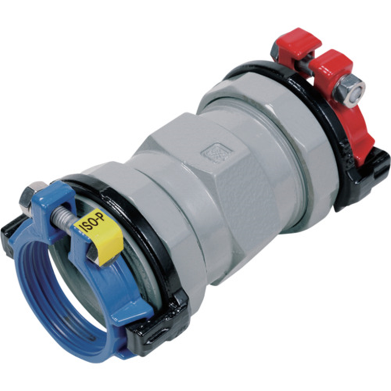 SKカワニシ 高密度ポリエチレン管×内外面被覆鋼管用異種管継手 SKXソケット ISO-P50×D50 1個(ご注文単位1個)【直送品】