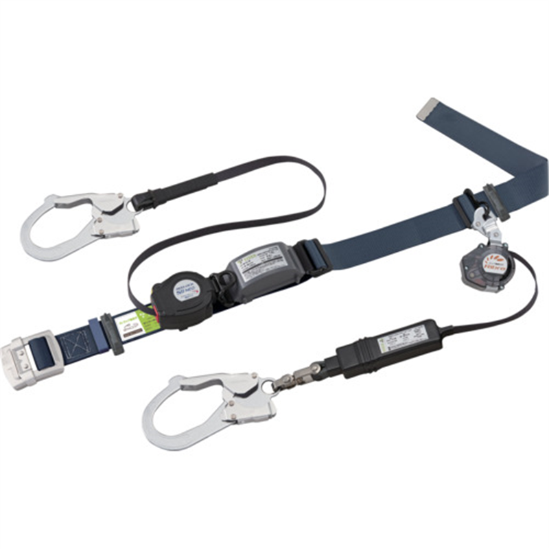 タイタン 胴ベルト型ロック付き巻取式 ダブル REELOCK S2NEO + Ribraライト ネイビー 1本（ご注文単位1本）【直送品】