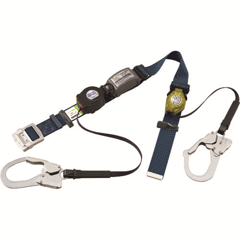 タイタン SLN505+RICORO-N補助ロープ ロック装置付巻取器式胴ベルト ネイビー 1本（ご注文単位1本）【直送品】